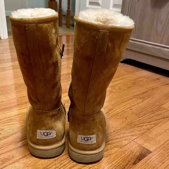 Women’s Tan Hard-Toe Ugg Boots Size 8 - Picture 11 of 12